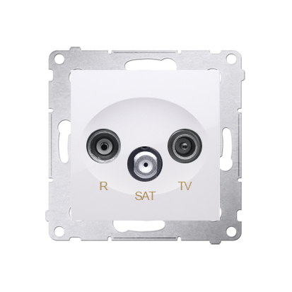 Kontakt Simon 54 Premium Bílý Anténní zásuvka R-TV-SAT koncová/uzavírací (modul), DASK.01/11