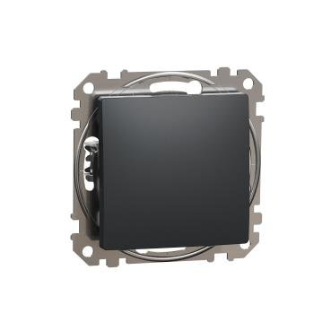 Schodišťové tlačítko na zapnutí / vypnutí světla, černé - antracit IP20 SDD114116 Sedna Design Schneider Electric